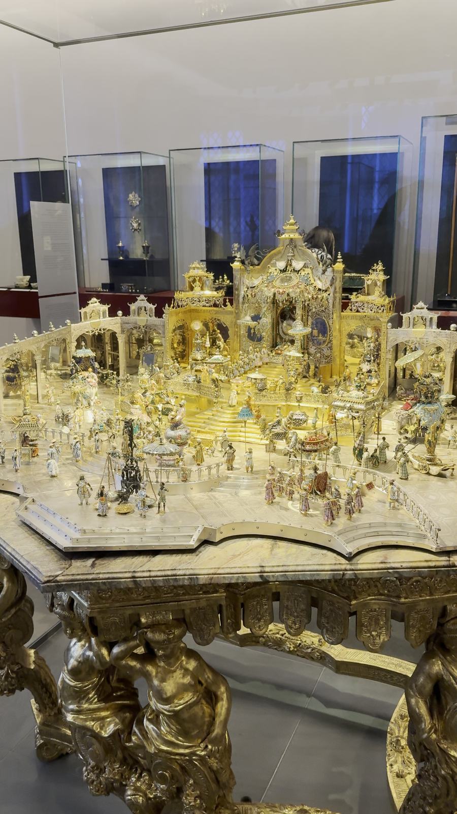 Dinglinger's gilded Court of the Great Mogul in the Green Vault, Dresden