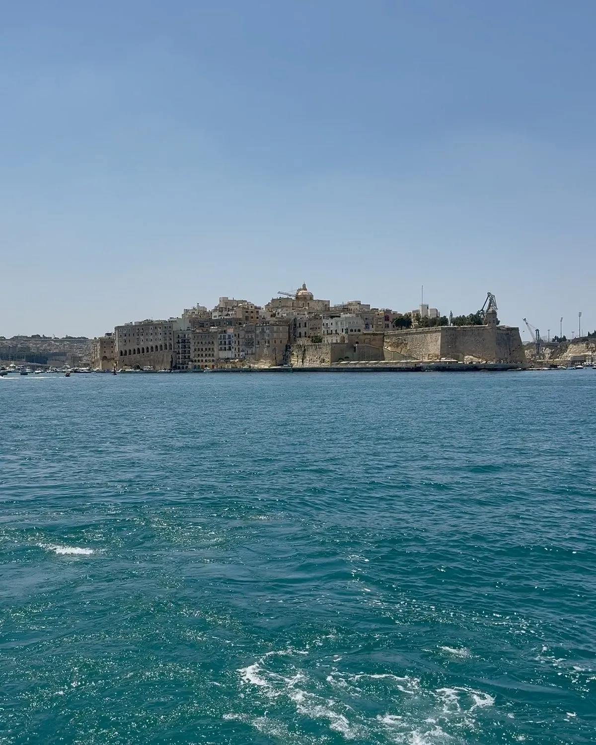 Fort St Angelo and the Grand Harbour seen from the water, Malta
