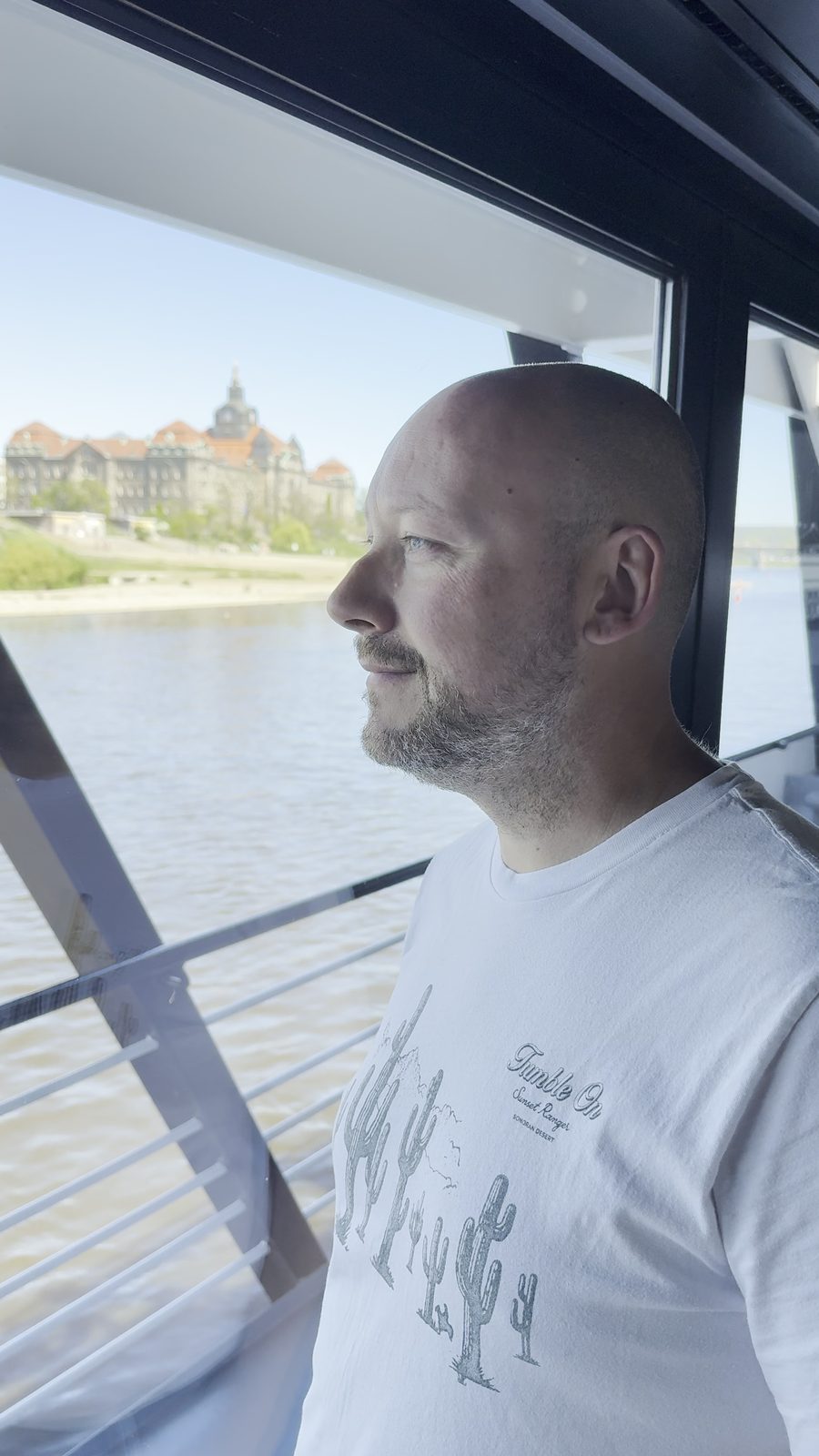 Francesco of Gay Up Travel on an Elbe river boat in Dresden