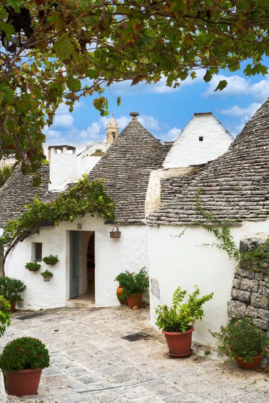Trulli, the conical dry-stone houses of the Valle d’Itria in Puglia