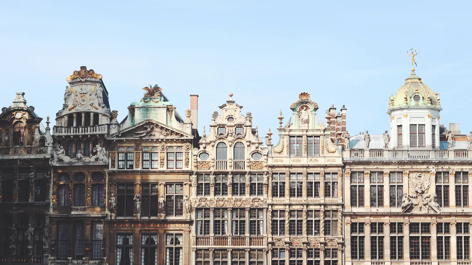 Guildhalls on the Grand-Place in Brussels, Belgium