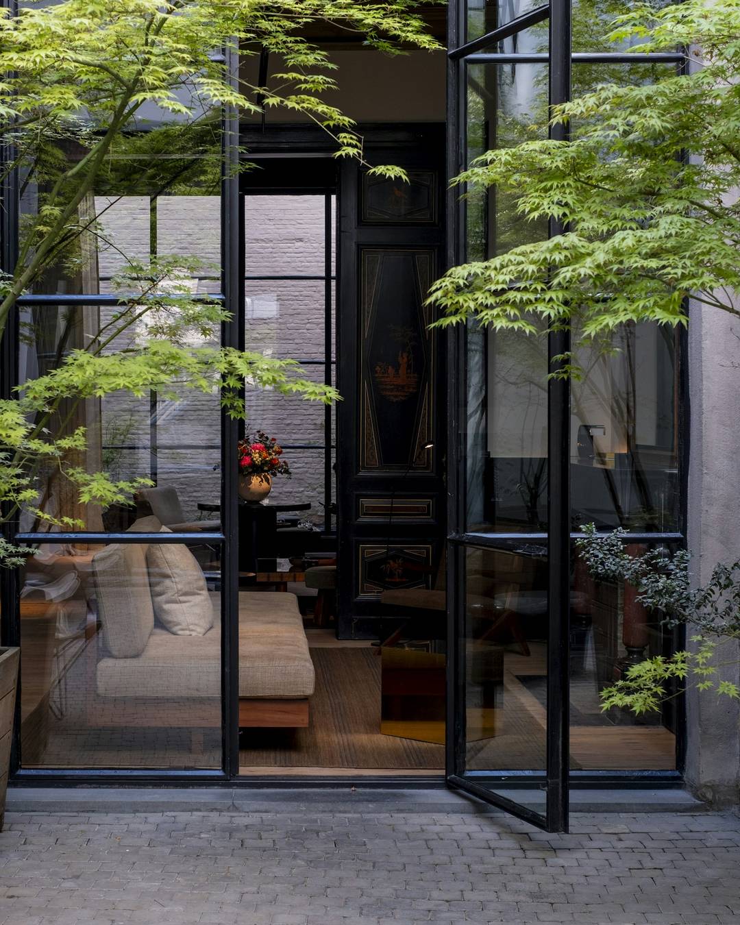 The courtyard at Hotel Julien, Antwerp