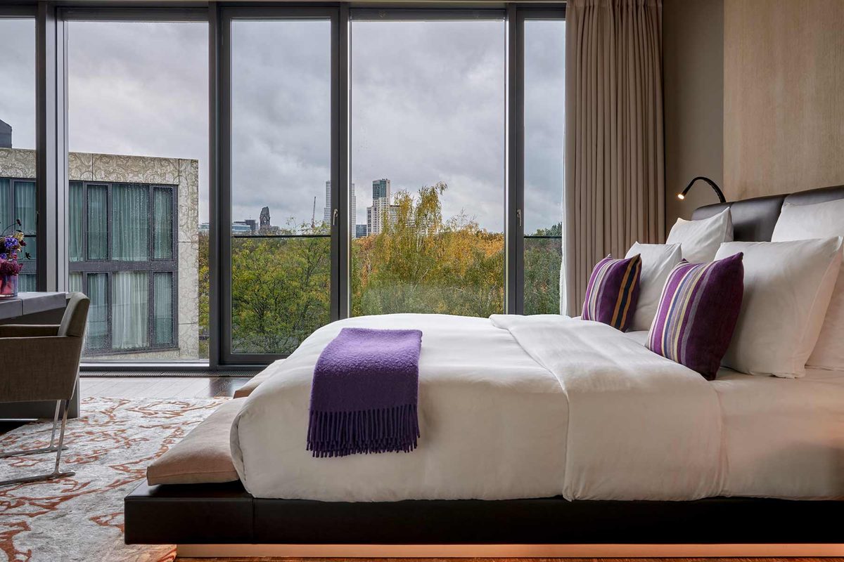 A room at SO/ Berlin Das Stue looking over the Tiergarten, Berlin